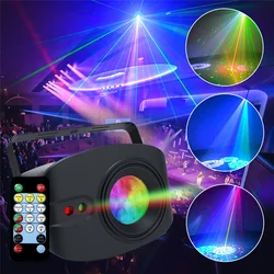 Projecteur Laser à 52 Modes, lampe flocon de neige pour éclairage d'intérieur, effet de scène, spectacle KTV maison DJ noël 2022 
