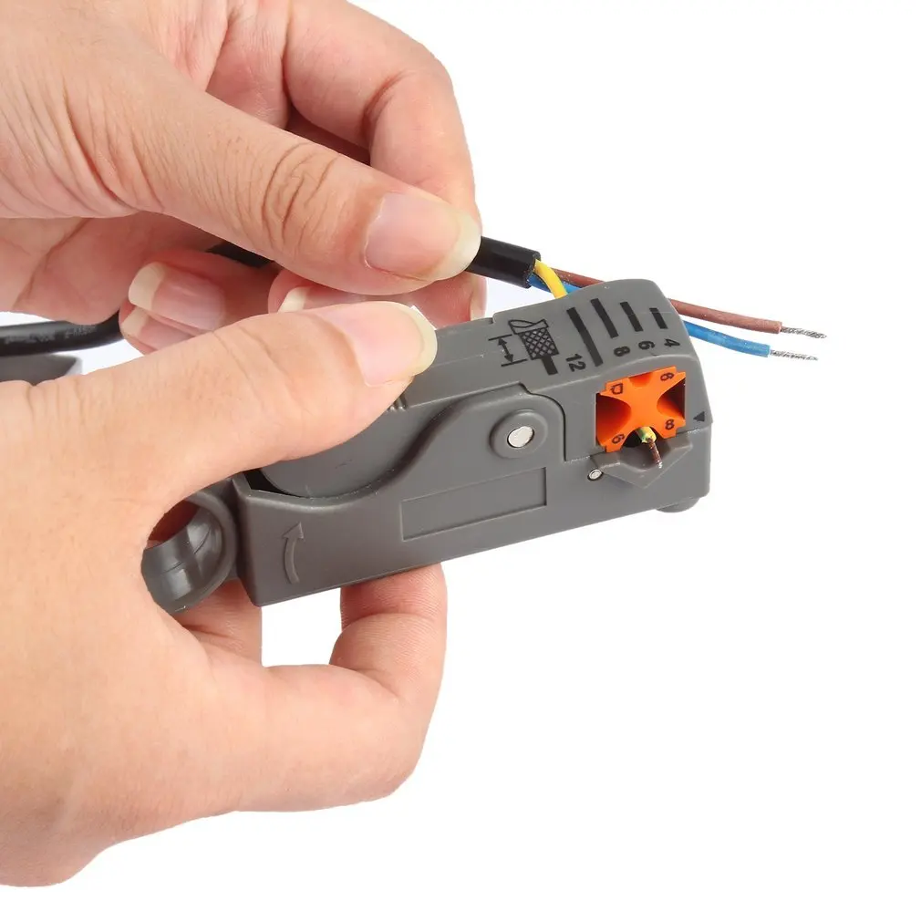 Household Tool Multifunction Rotary Coax Coaxial Cable Cutter Tool RG58 RG59 RG6 High Impact Material Wire Stripper