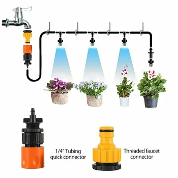 

15 M Humidification Removable Cooling System Atomization Adjustable Outdoor DIY Irrigation Water Mist Sprinkler Kit Greenhouse