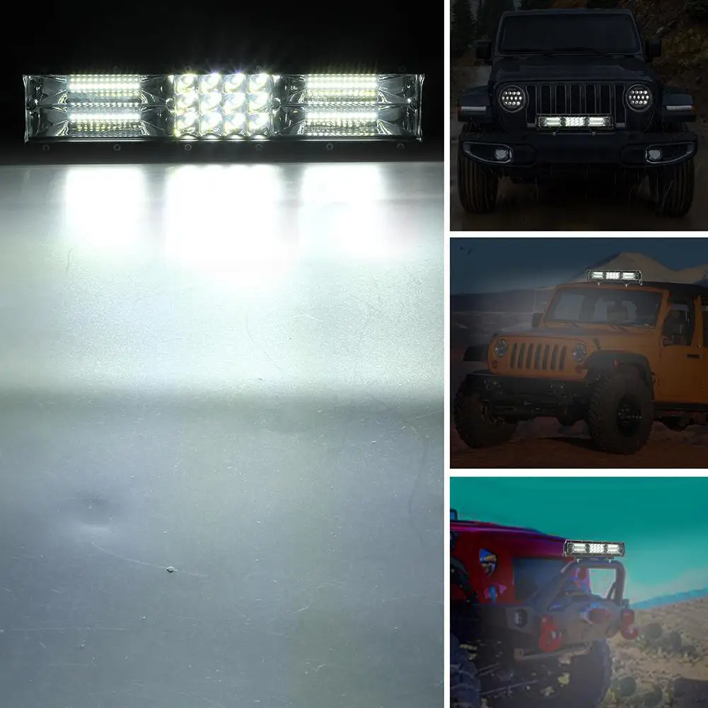 Adeeing светодиодный автомобильный светильник s 12 дюймов 3 ряда 180w 6000K Водонепроницаемый длинный светильник бар Алюминий головной светильник рабочий Ремонт Светильник лампы для автомобилей