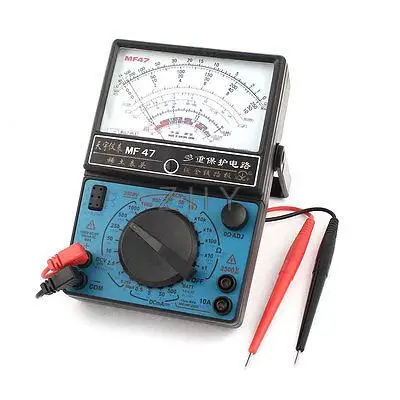 

MF-47 Ohm Ampere Volt Diode Measuring Analog Multitester Multimeter Black