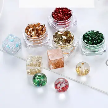 

12 Box Gold Foil Paper Sequins Resin Mold Fillings Resin Jewelry Making
