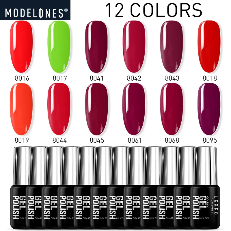 12PCS SET Modelones 10/12 вещей в комплекте, коллекция осень серии Кофе УФ-гель для ногтей удаляющийся замачиванием Гибридный гель! полупостоянная блестящие лаки для ногтей комплект - Цвет: 12PCS SET