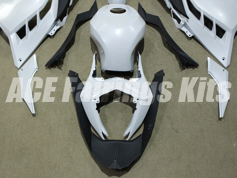 ABS Полный комплект обтекателя Для Kawasaki Ninja300 EX300 300R 2013, 13, 14, 15, 16, 17, Обтекатели+ крышка бака из белого топа и