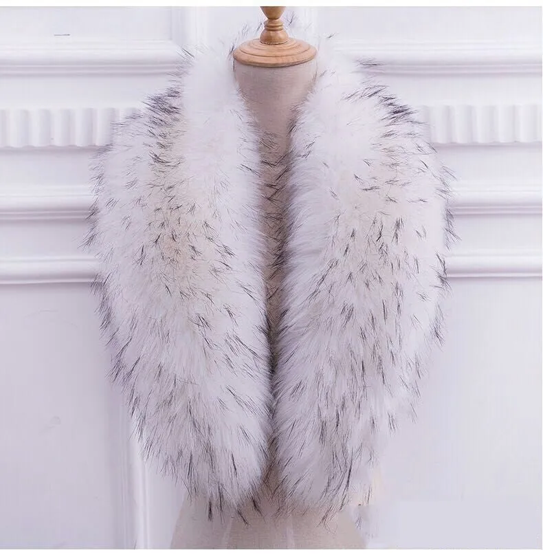Воротник из натурального меха енота шарф большой енота|real raccoon fur collar|fur collarfur collar
