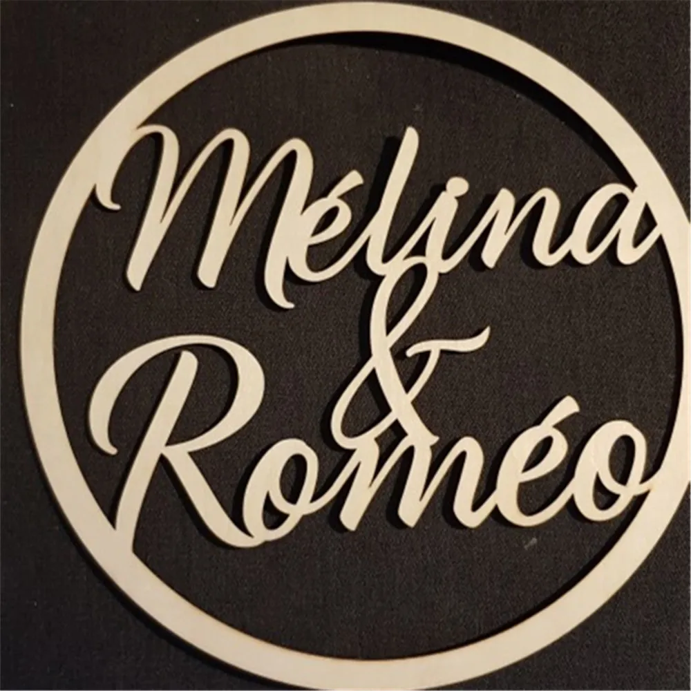 Personalized Bride Groom Name Wooden Wedding Decorations Custom Wood Wedding Gifts Party Photobooth Props DIY Decorations