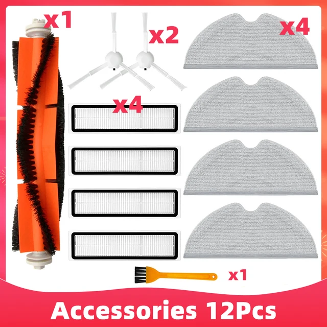 Main Side Brush Mop Cloths Hepa Filter For Xiaomi Dreame D9 Dreame Bot L10 Pro Trouver Robot LDS Vacuum-Mop Finder Spare Parts Set 2