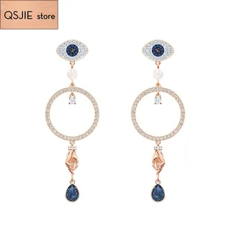 

QSJIE High Quality 1:1 Swa New Lucky Element Lady Earrings Charming fashion jewelry