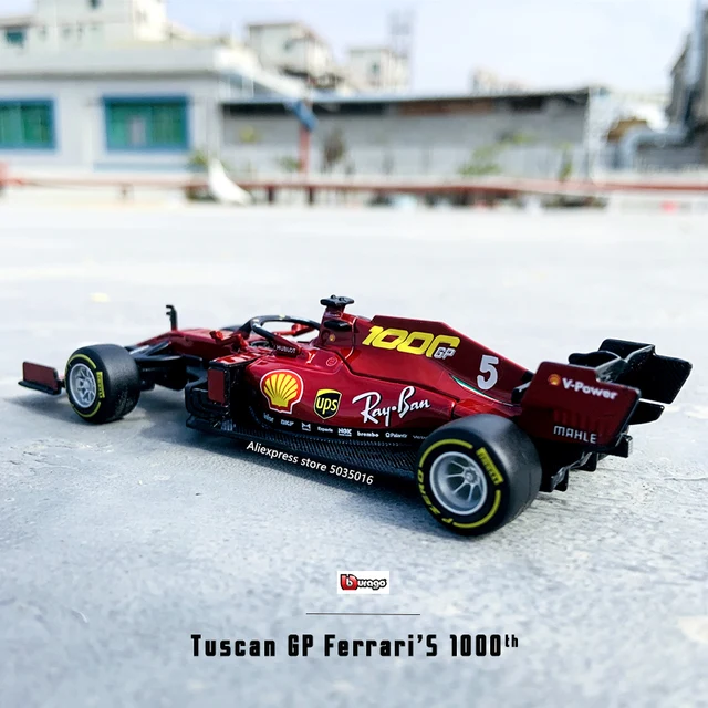 Bburago 1:43 2020 F1 SF1000 Ferrari #5 #16 Simulation alloy super toy car model For  with Steering wheel control front wheel 4