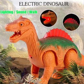 

23x15x6.5CM Electronic Walking Robot Dinosaur Model Kids Toy Gift Light Up Luminous Dinosaur