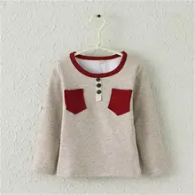 Лидер продаж, цельнокроеная футболка для мальчиков из чистого хлопка без бархата модная детская футболка с длинными рукавами