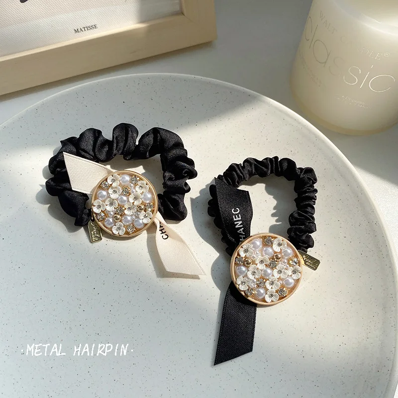 Fashion Rhinestone Hair Bands Hair Scrunchies Women Elastic Hair Bands Ties Rope Bands Ponytail Bands Hair Accessories