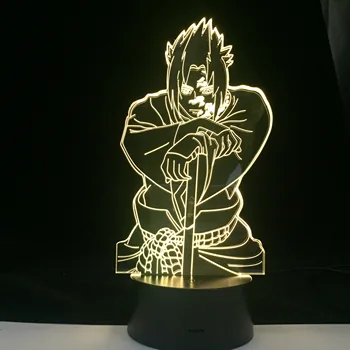 

Naruto Sasuke 3D LED Nightlights Colors Changing Anime Light Table Lamp 3D Visual Lighting For Home Decor