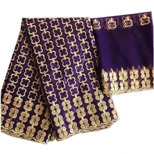 Горячая вышитые бассейна riche getzner с шарфом набор африканская ткань черный Базен riche ткань с бисером