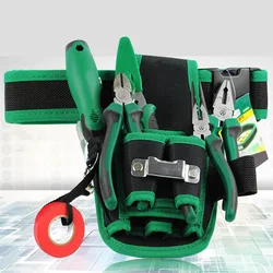 Sac à outils monté à la taille, pochette à outils multifonction, sac de rangement d'outils, matériel, Kit de réparation multi jack, sac de rangement à ceinture réglable 