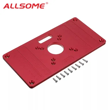 

ALLSOME Woodworking 235x120mm Aluminum Alloy Router Table Insert Plate Mounting Base Plate for MAKITA RT0700C WORX HT2802