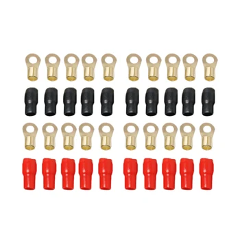 

10 Pairs 4 AWG Power Ground Wire Connectors Assortment Crimp Ring Terminals