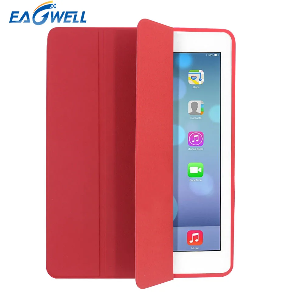 Red Трехслойный кожаный флип стенд кожаный чехол для iPad Pro 12,"( 2nd Gen), чехол с функцией автоматического сна/пробуждения умный противоударный чехол с подставка для ручки - Цвет: Red