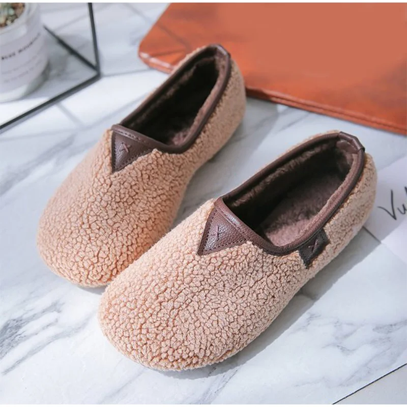 Women Winter Shoes Woman Plush Warm Loafers Female Slip On Flat Women's Soft Comfortable Ladies Casual Shallow Lazy Footwear