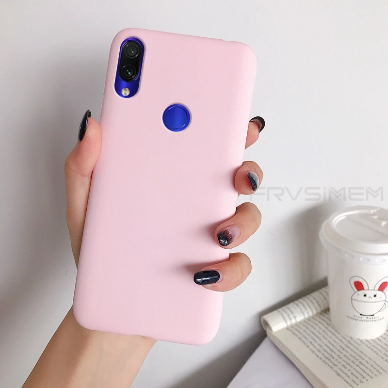 Модный матовый яркий однотонный чехол для XiaoMi RedMi Note7 Pro Note 7 Pro Global Version, мягкий силиконовый чехол для телефона из ТПУ и резины