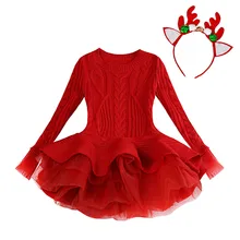 Осенне-зимнее вязаное платье для девочек; детская одежда; Детские платья для девочек; праздничное платье; вязаный свитер с длинными рукавами; платье для маленьких девочек