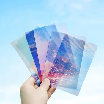 

15 Sheets Sulphuric Acid Paper Notes Loose Leaf Memo Pad Diary Stationary Scrapbook Decorative Translucent Paper Notepad