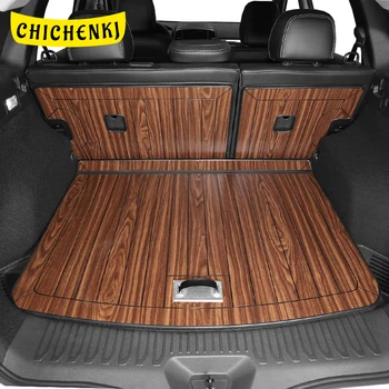 

Car Accessories Rear Trunk Mats Cargo Liner Set Synthetic Wood Tray Wooden Pad Boot Mat Carpets For Renault Koleos 2016-2020