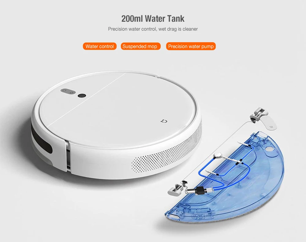 01 MIJIA 1C Sweeping Robot Vacuum Cleaner with Visual Dynamic Navigation Smart Water Tank 2500Pa Powerful Suction