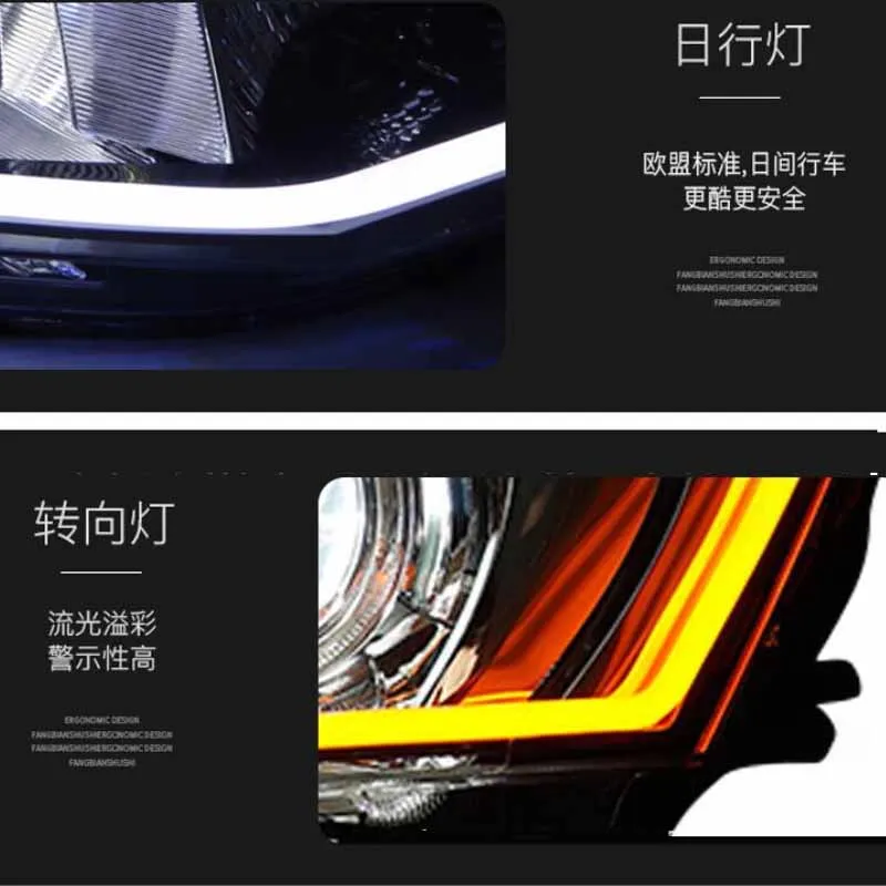 Car styling for skoda fabia headlights- HID xenon Head Lamp case for Skoda Fabia Bi-Xenon Lens low beam auto Accessorie