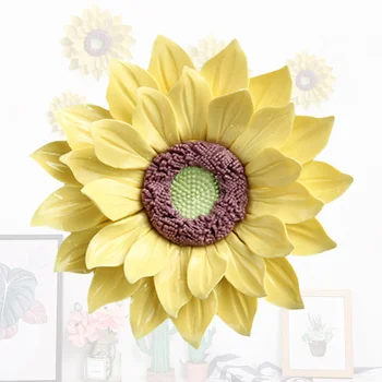 

1Pc Flower Wall Ornament Sunflower Wall Decor Background Adornment for Home