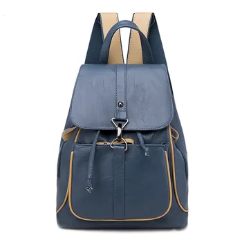 

2019 Fashion Women Hook Backpack Shoulder Bag Ladies School Student Bags Schoolbag Travel Bucket Bag Drawstring