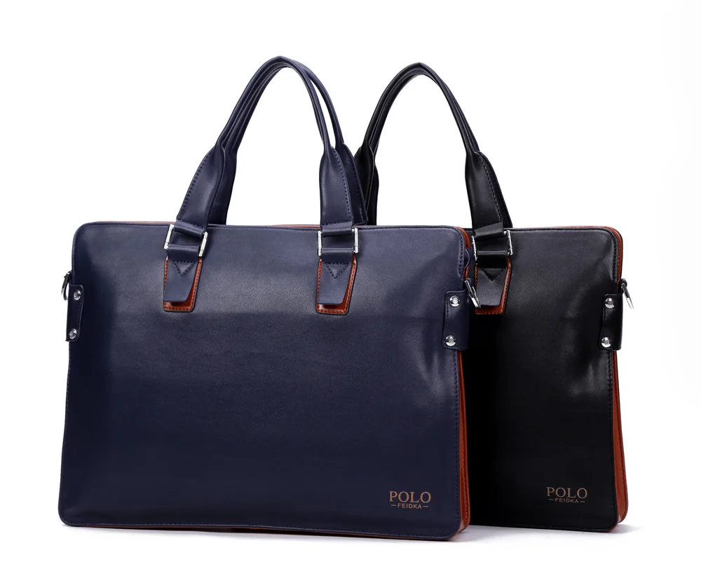 

Manufacturers Wholesale New Style Polo Men's Bag Contrast Color MEN'S Handbag Matching Color Business Shoulder Bag MEN'S Briefca