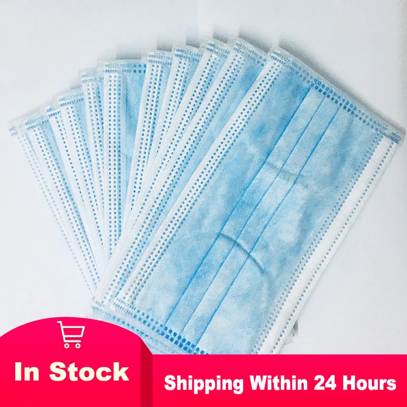 

50pcs Disposable Anti Fog Face Mask Dustproof Nonwoven Masks Pm 2.5 Filter Health Care Children Mask Prevent Anti Virus Mask