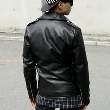 Новое Стильное весенне-осеннее кожаное пальто высокого качества кожаное пальто из искусственной кожи с отстегивающимся воротником Locomotive Kore