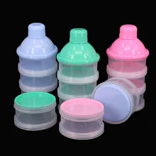 Портативный для малышей питание молоко порошок и контейнер для пищевых бутылок 4 ячейки ящик с отделениями случайный цвет Влагонепроницаемая коробка для хранения еды для перекуса