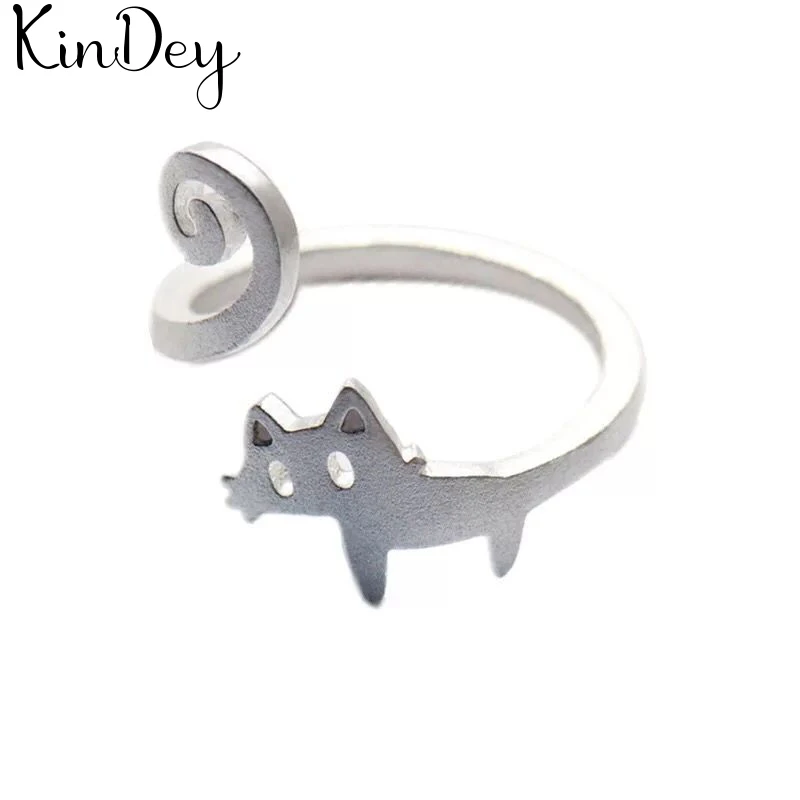 Kindey, богемные 925 пробы, серебряные кольца в виде кошки для женщин, мужские, обручальные кольца для девочек, вечерние, подарки, свадебные ювелирные изделия