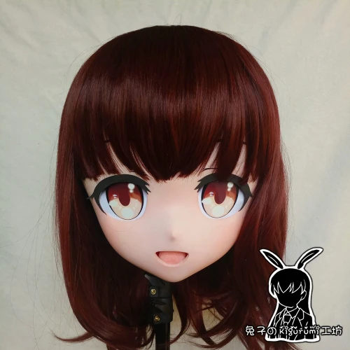 Кролик 62) Полная Голова кроссдресс Девушка BJD кукольная маска COS мультфильм аниме реалистичный силикон менхера Чан Косплей Маска кигуруми Крос