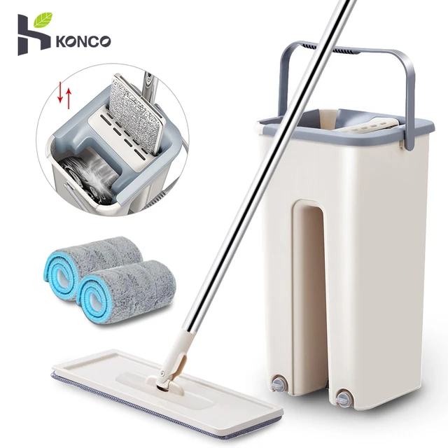 Yocada Cubo de plástico plegable para fregona y esponja, kit de mopa para  uso doméstico, azulejos comerciales, baño, garaje, limpieza con un total de