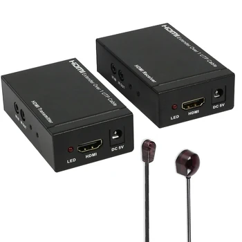 

HDmatters HDMI extender by cat5e/6 cable up to 60M With HDMI IR Bi-direction control(sender+receiver ) better than LKV372A