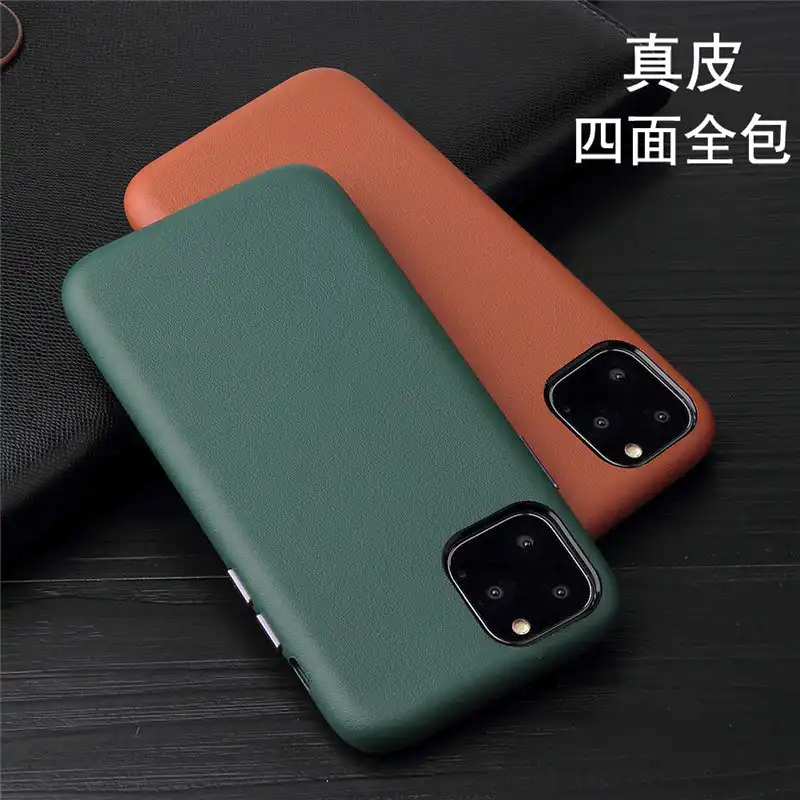 Genuine Leather Back Cover For Iphone 11 Pro Max Xs Max Xr X Business Pouch Pocket Case For Iphone Popular Color Midnight Green Phone Case Covers Aliexpress