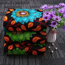 Lychee Life, 3 ярда, с цветочным принтом, настоящий воск, фарбрик, хлопок, Анкара, африканская ткань для вечерние, для свадебного платья, материалы для изготовления