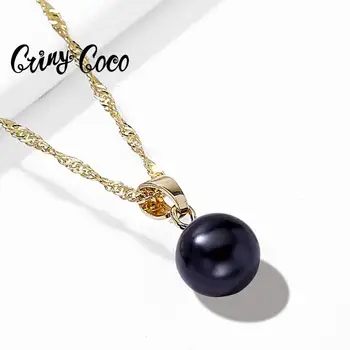 

Cring Coco Fashion Pearl Pendants Necklaces for Women Trendy Woman Gold Color Chain Choker Necklace 2020 Gifts Jewelry Wedding