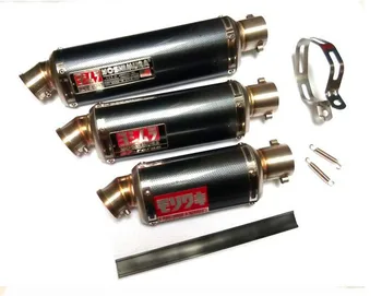 

51mm Universal motorcycle exhaust pipe Yoshimura Carbon Fiber Color with muffler FOR R6 FZ8 MT07 R25 GSX250R Z900 FZ1 R6 R15 K7
