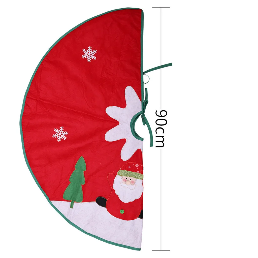 Новогодний Декор Рождественская елка юбка праздничный стиль Красная белая Снежинка Рождественская елка юбка Buffalo Плед Navidad дерево юбка