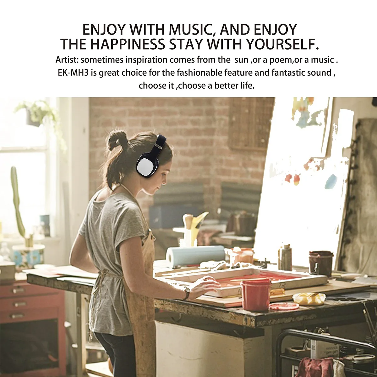 Portable Wireless Bluetooth Headphones Stereo Headset Adjustable Gaming Earphones Sport Bluetooth Headset EK MH3