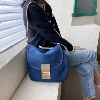 

Fashion handbags shoulder bag denim ladies hand - washing hand - rubbing rice