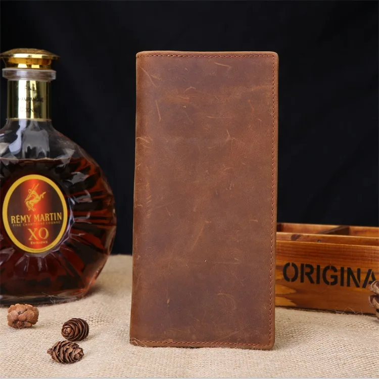 

Horse Leather Men's Long Wallet Genuine Leather Full-grain Leather Retro Leather Wallet Guangzhou