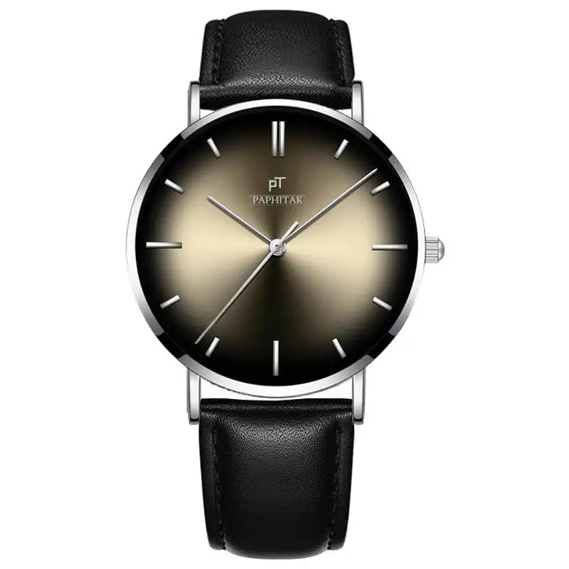Простые аналоговые водонепроницаемые часы, Бизнес Стиль, браслет, кварцевые наручные часы для женщин и мужчин, кожаный ремешок, аксессуары для часов - Цвет: A