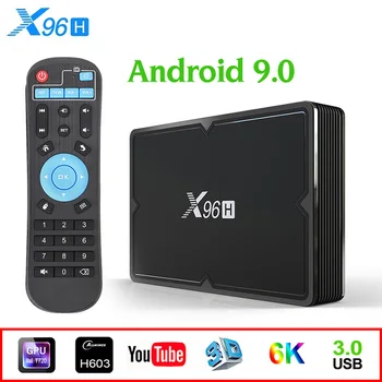 

X96H Android 9.0 Set Top Box H603 CPU Quad-core 2.4G 5G Dual Wifi 4GB 64GB 6K Media Player USB 3.0 BT4.1 H.265 Android TV Box