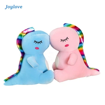 

JOYLOVE 40/50cm Ultra Soft Lovely Rainbow Dinosaur Plush Stuffed Toy Doll Pink Blue Stuffed Toy Kids Huggable Animals